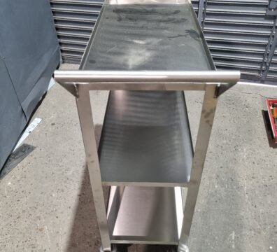 Carrito de servicio con 3 niveles en acero inoxidable - INOXSTEELS