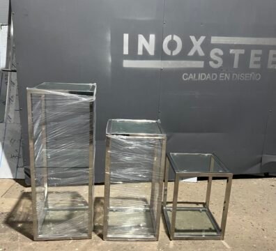 Juego de mesitas decorativas en acero inoxidable - INOXSTEELS