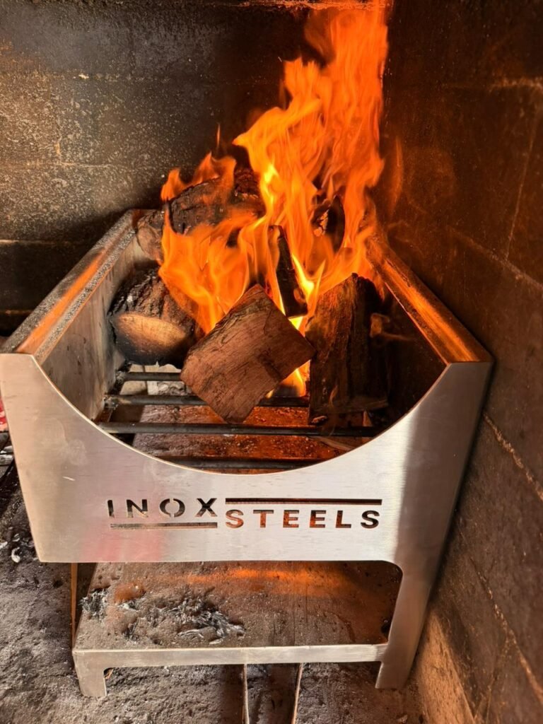 LEÑERO PERSONALIZADO EN ACERO INOXIDABLE - INOXSTEELS